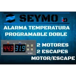 Alarme de temperatura programável duplo (dois escapes) ou (escape e motor) ou (dois motores)