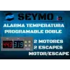 Doppelter programmierbarer Temperaturalarm (zwei Auspuffe) oder (Auspuff und Motor) oder (zwei Motoren)