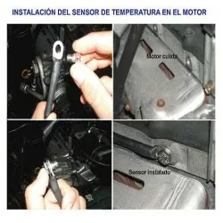 Alarme de temperatura programável duplo (dois escapes) ou (escape e motor) ou (dois motores)